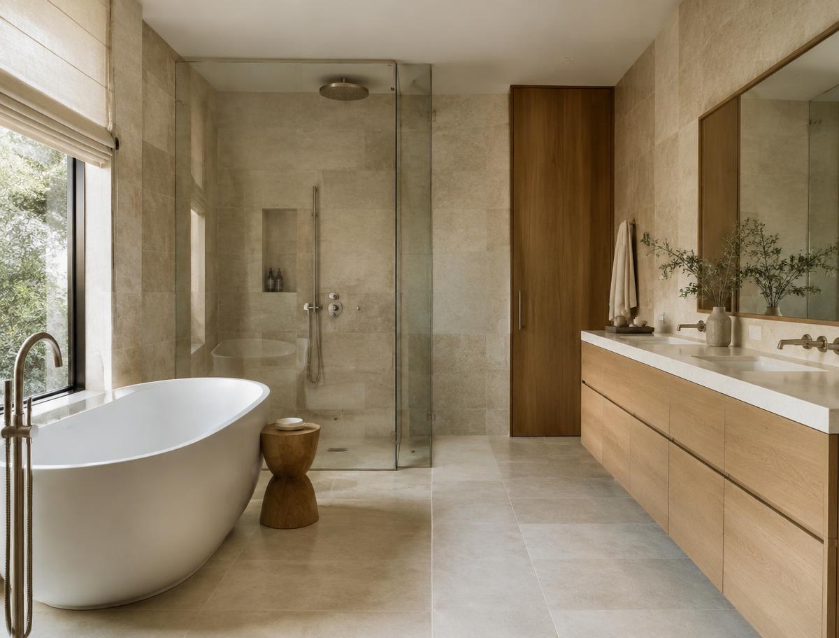 Contemporary bathroom design concept