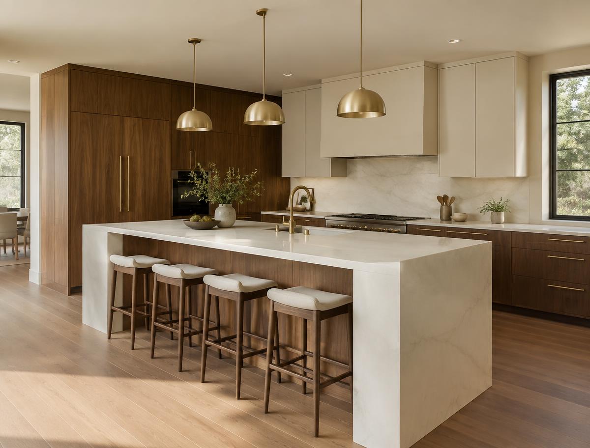 Warm contemporary kitchen concept
